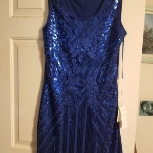 Royal Blue Sequin coctail dress